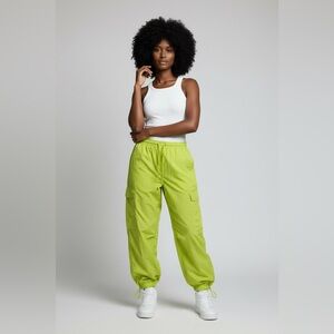 Tensel Town neon Green Pants NWT